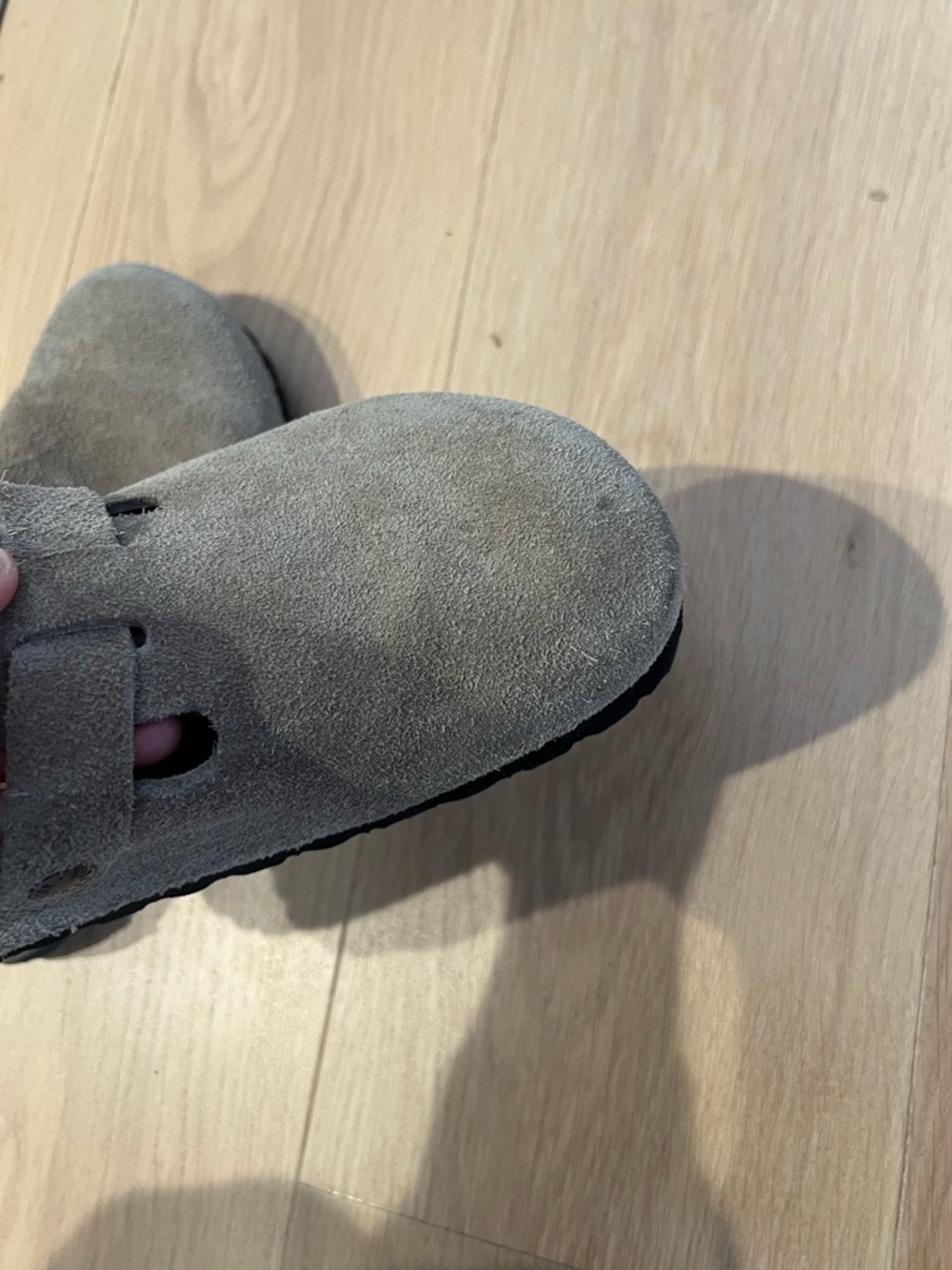 Birkenstock Boston Suede Clog Slip-On in Taupe 37 - Picture 4 of 4